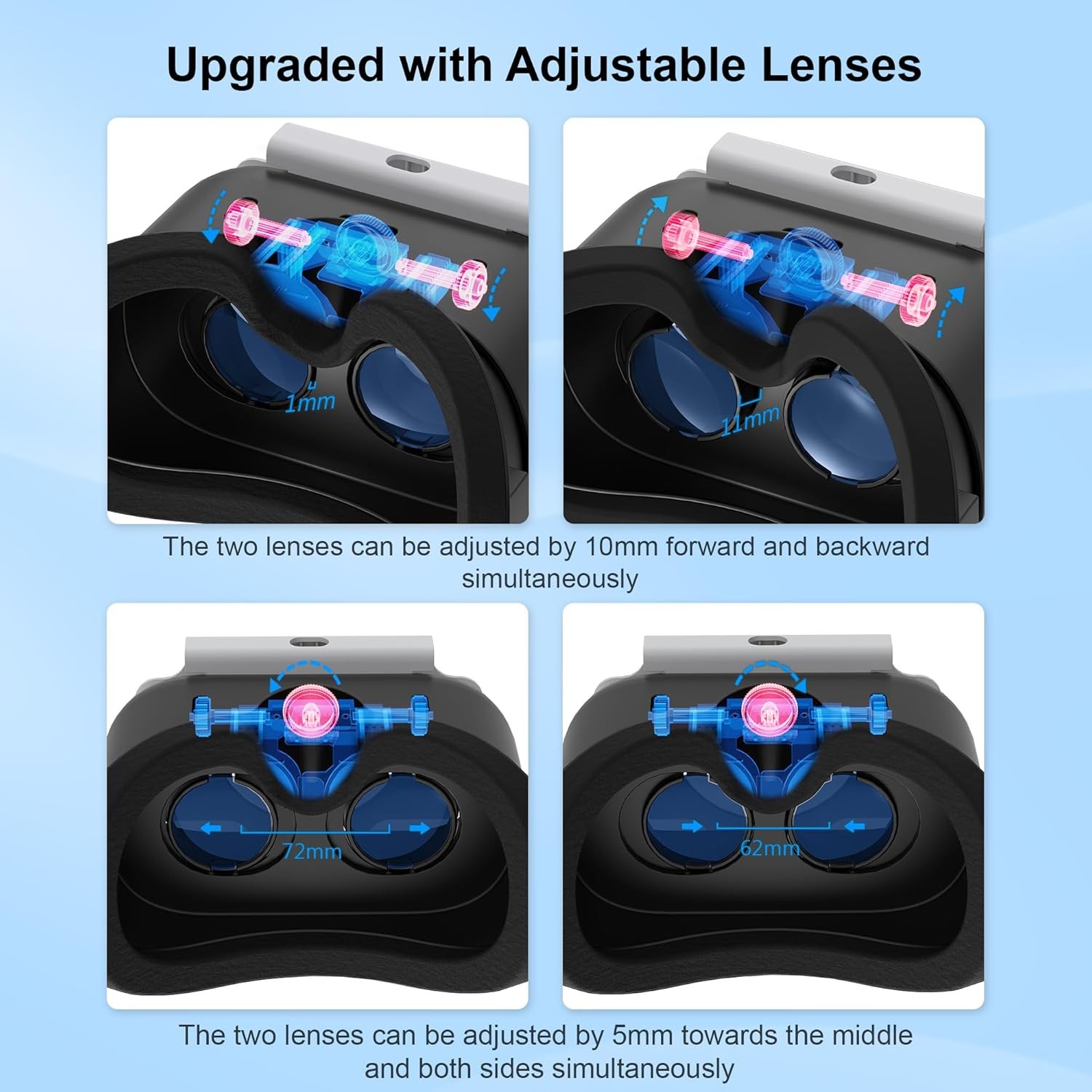 VR Headset for Nintendo Switch OLED Adjustable Lens HD Lightweight EVA Lycra