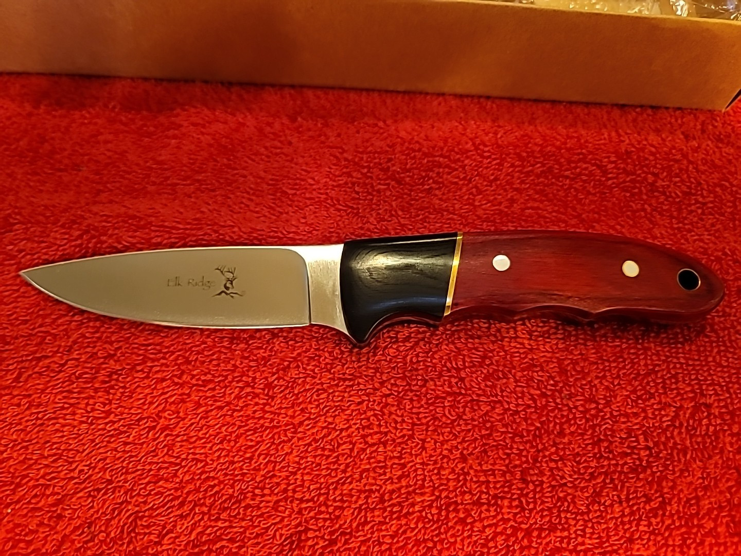 ELK RIDGE Hunting Survival Outdoor Fixed Blade Knife with Leather Sheath ER-029