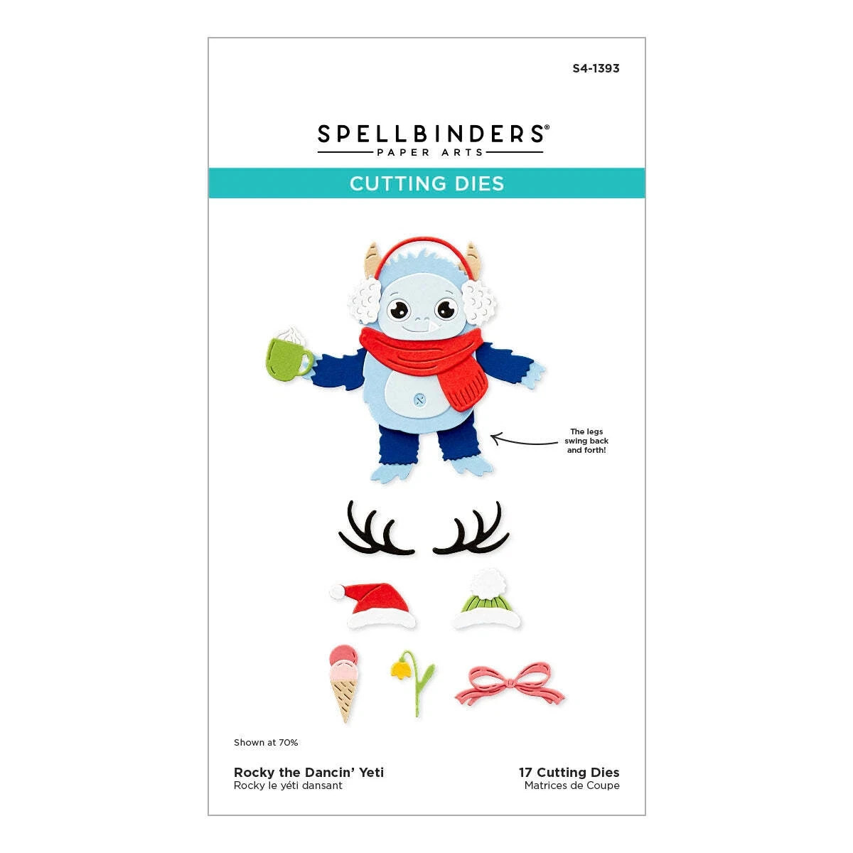 Spellbinders "Rocky the Dancin' Yeti" Monster Etched Die Set  S4-1393