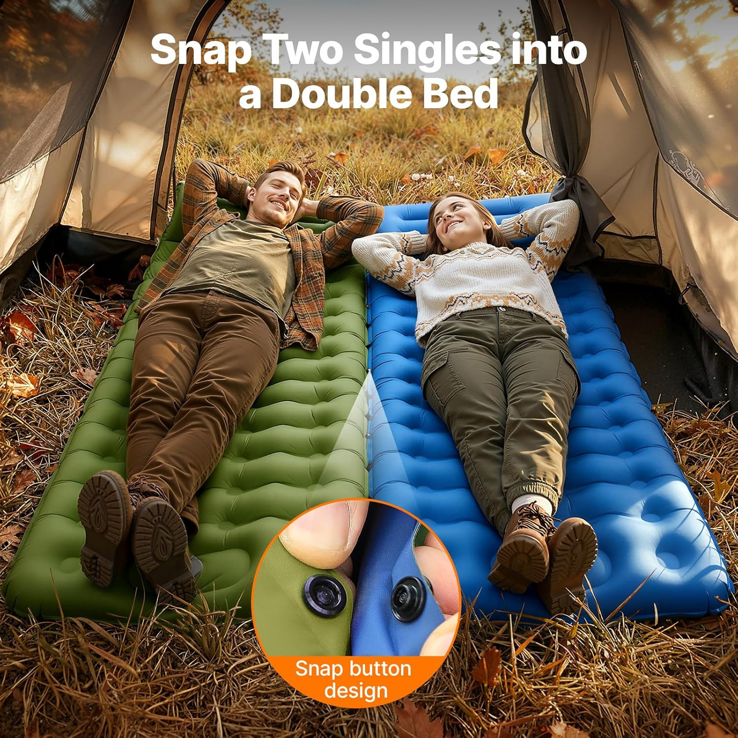Camping Sleeping Pad, Ultralight 6" Extra-Thick