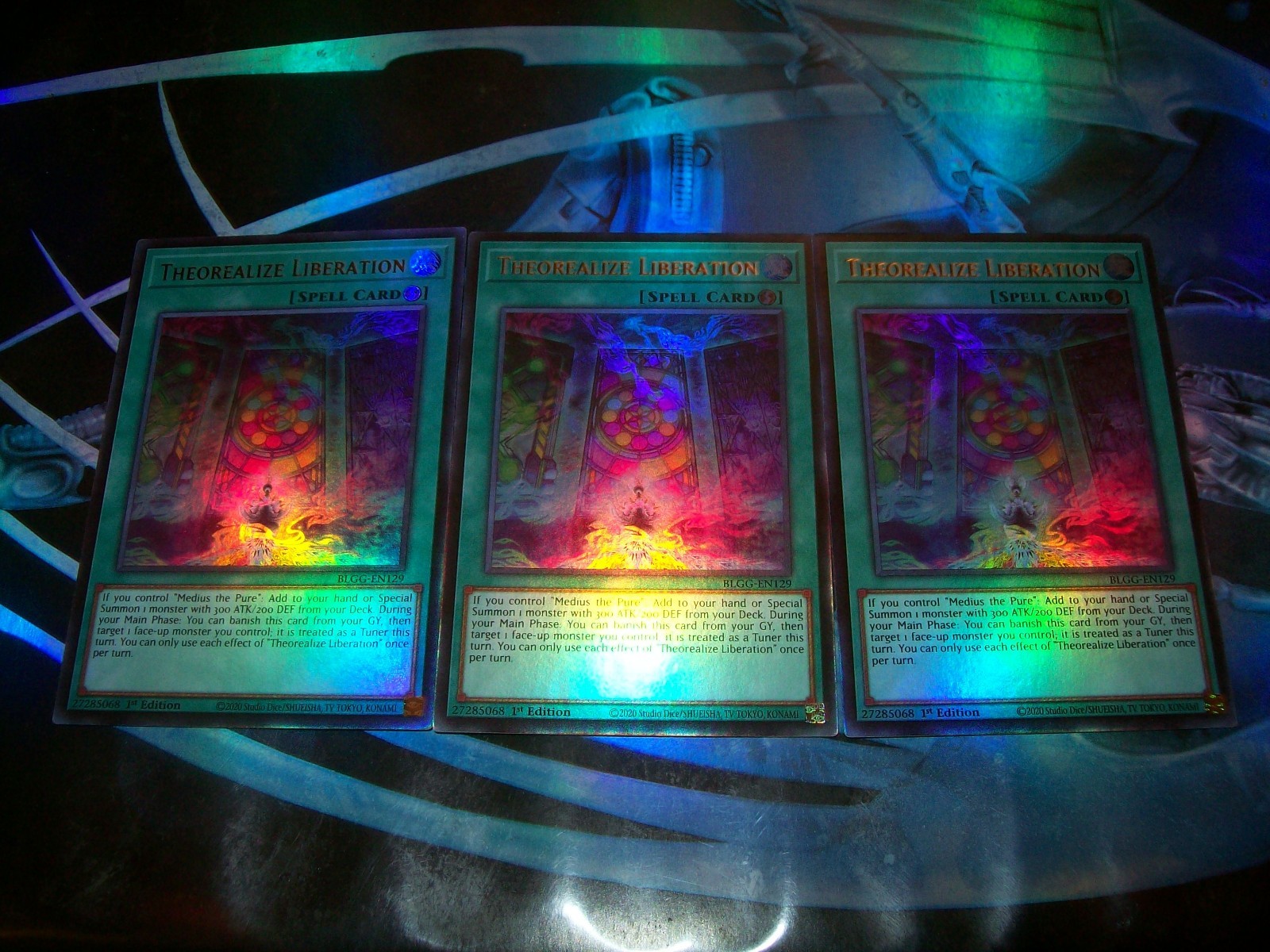 3x Theorealize Liberation 1st Edition Ultra Rare BLGG-EN129 Yu-Gi-Oh!