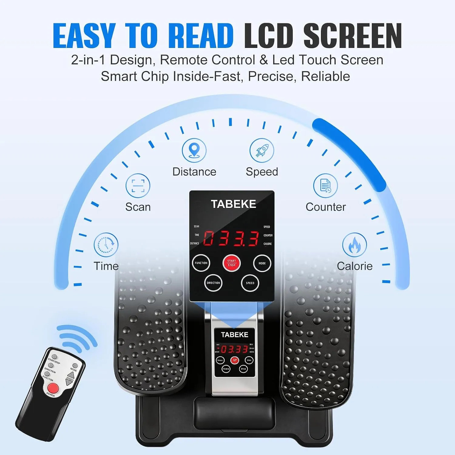 Under Desk Electric Elliptical Machine 12 Speed Leg Exerciser with Remote Con...