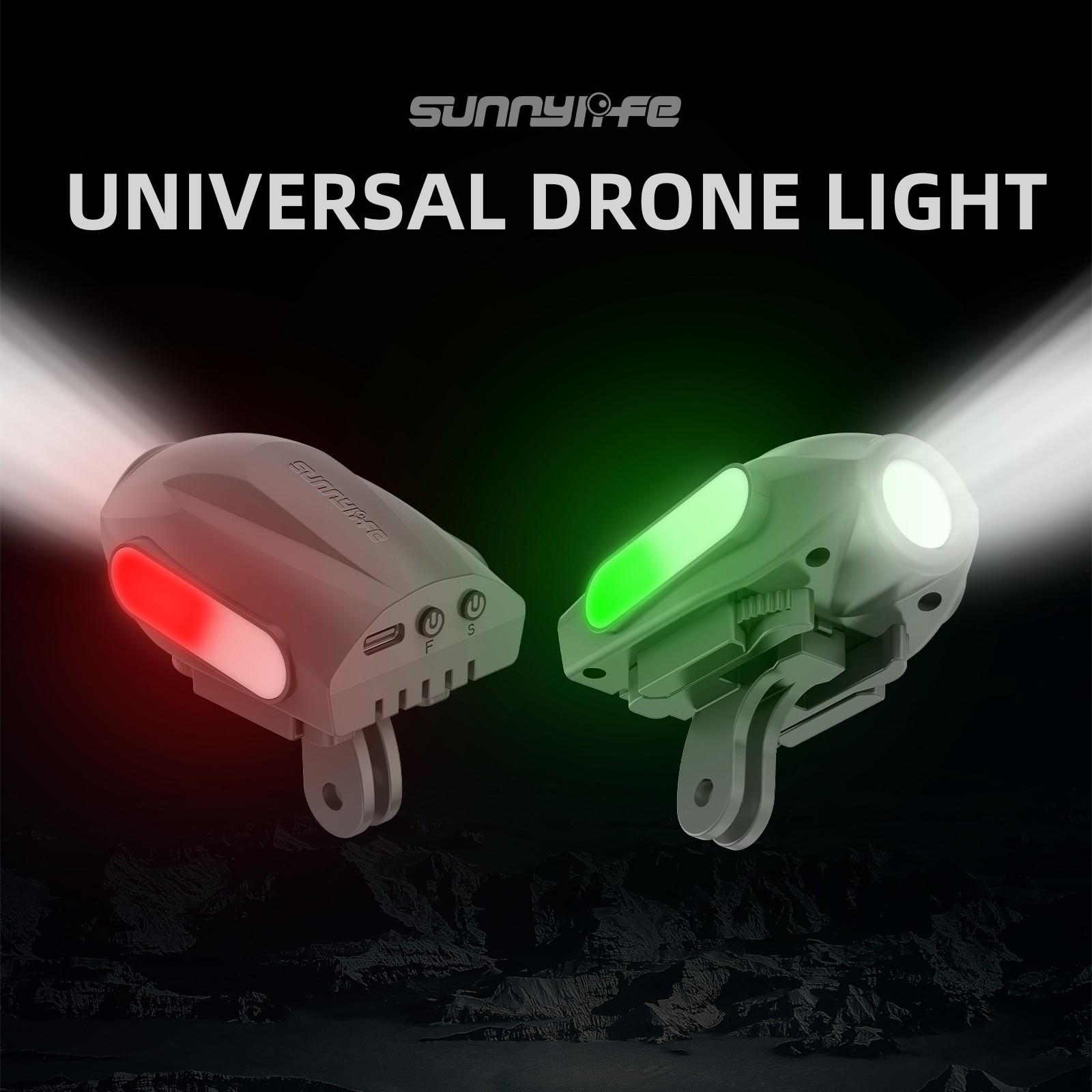 Searchlight Mount Holder w/ Light Lamp Set For DJI Mini 4 Pro Drone Accessories