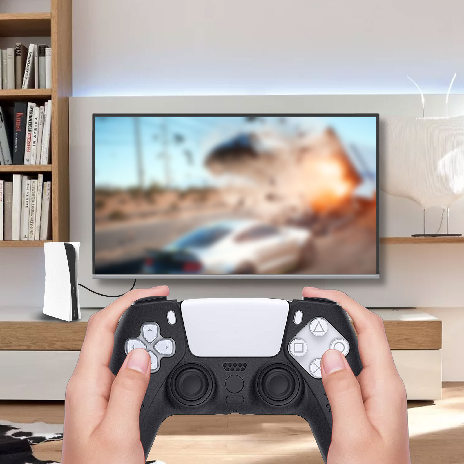 Silicone Case For PlayStation 5 PS5 Controller Protective Cover Thumb Grips Kits