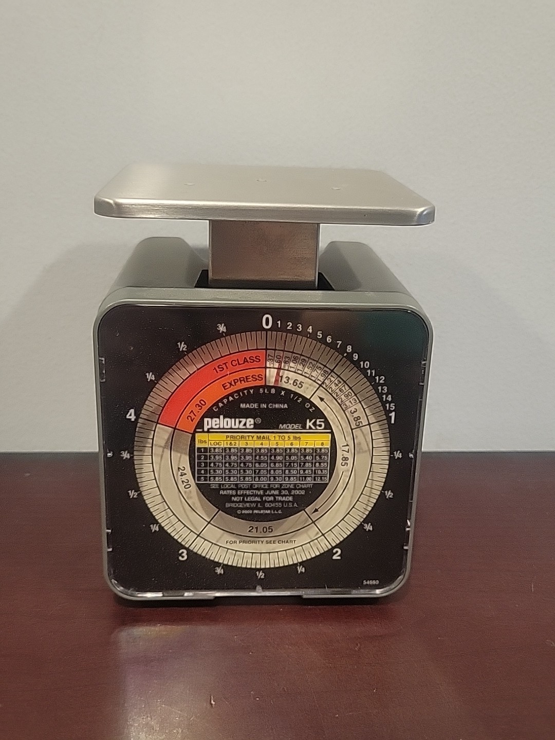 Pelouze Model K5 Utility Postal Scale Tabletop Vintage EUC