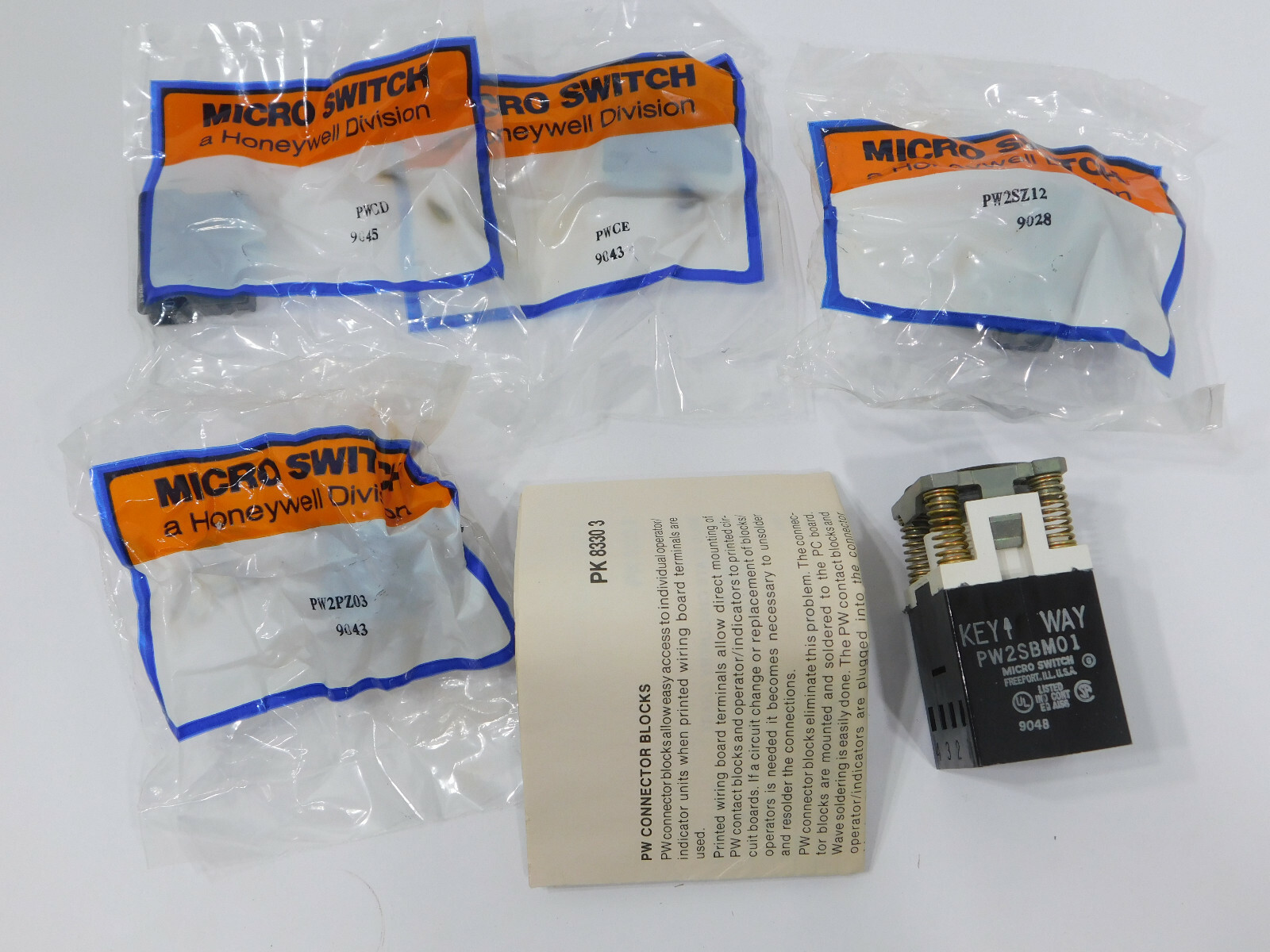 Honeywell Microswitch Kit PW2SBM12EDAA Black Selector Switch PW2SBM01