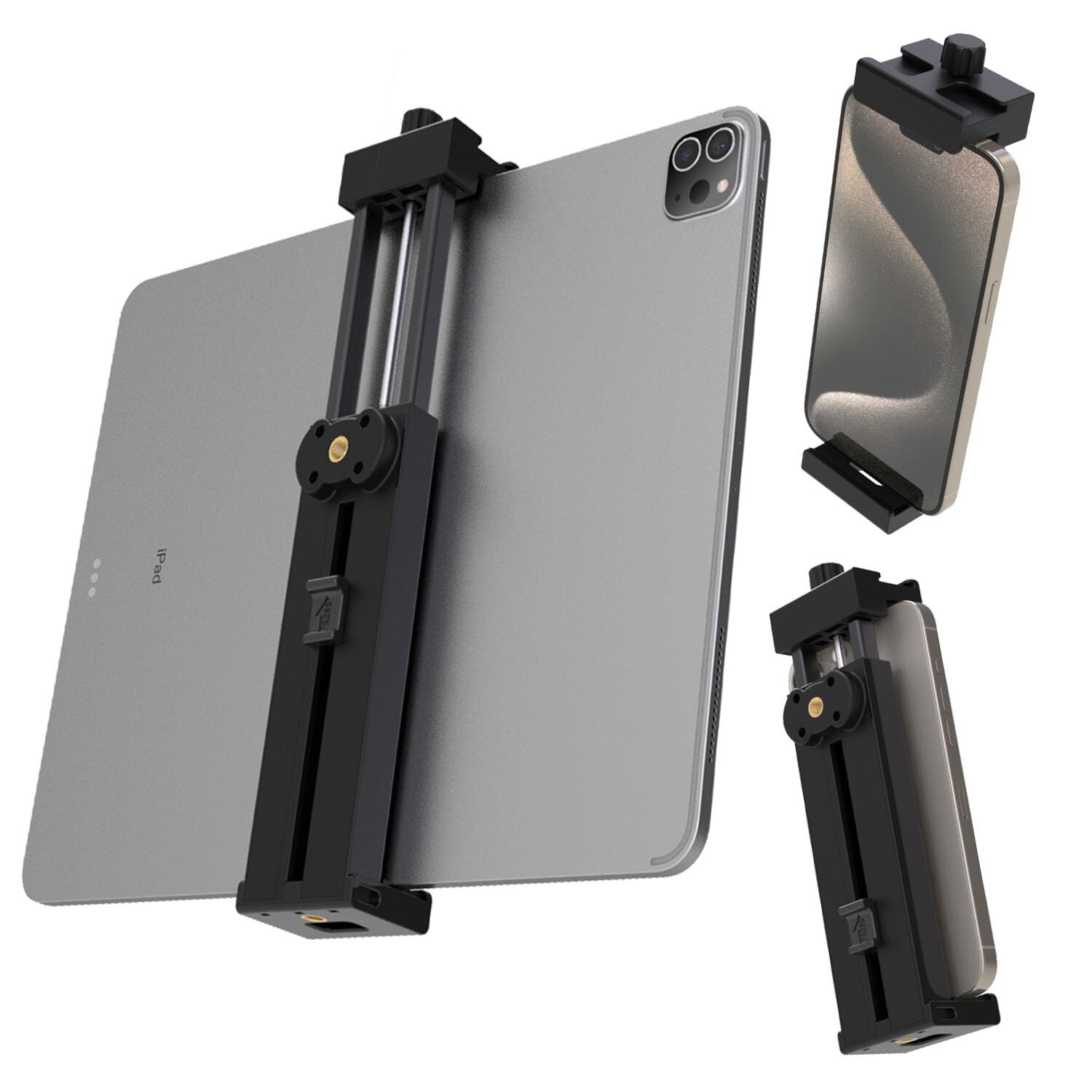 Adjustable Tripod Mount Adapter for iPad and Phone with 360°Ball He... Fast