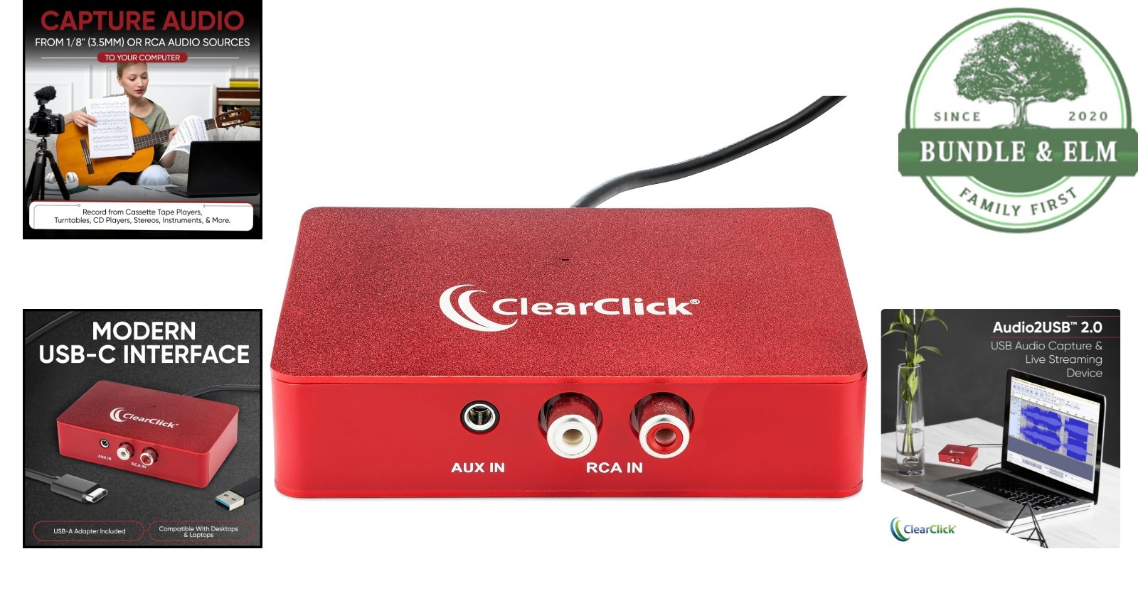 Multi-Platform USB Audio Capture with Included Editing Software and Instructions