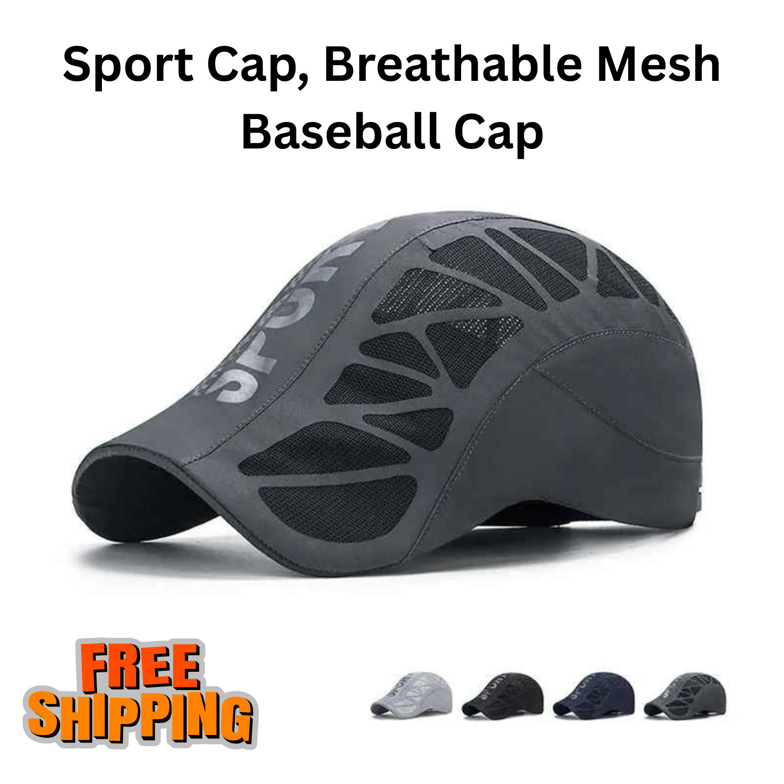 Aeromesh Sport Cap, Breathable Mesh Baseball Cap, Lightweight, Quick-Drying