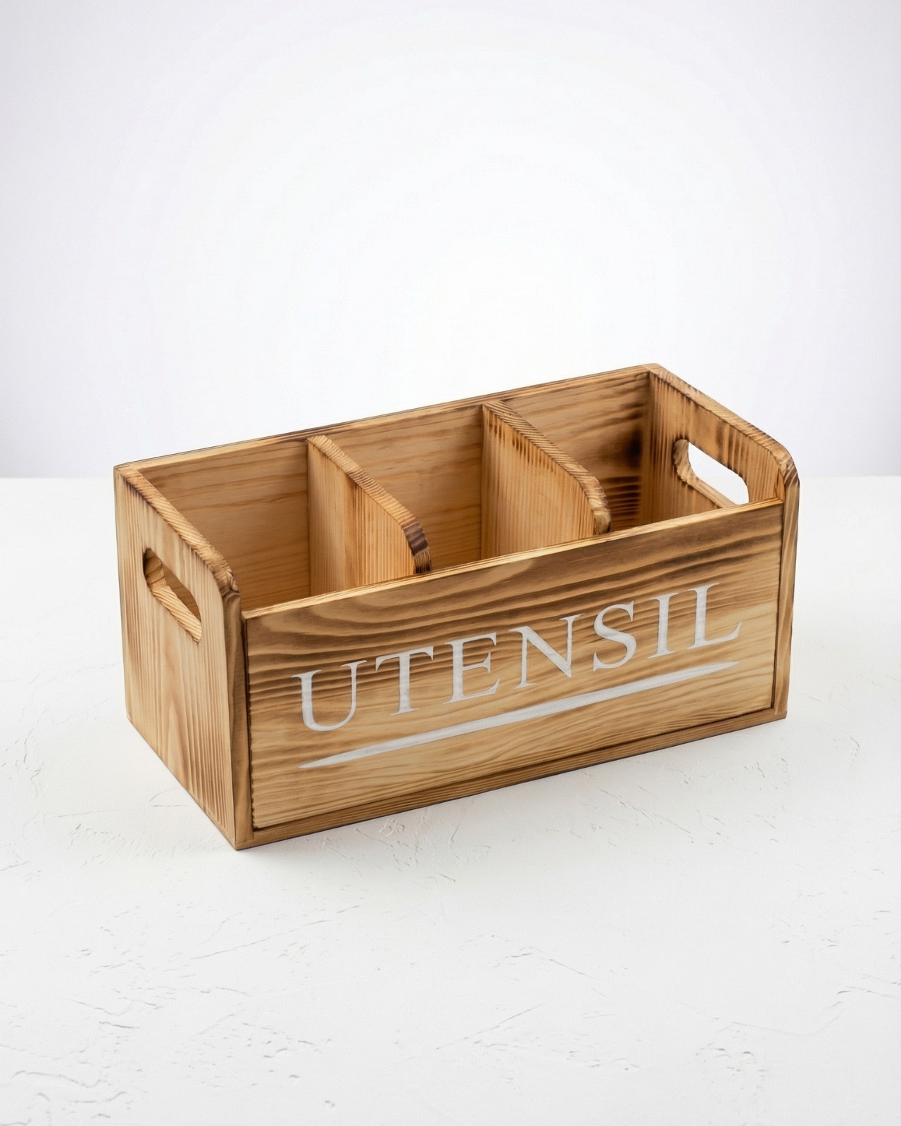 Premium Solid Wood Organizer Box with Divider – 12 × 7 × 5 in, 2 lb – Multi-Purp
