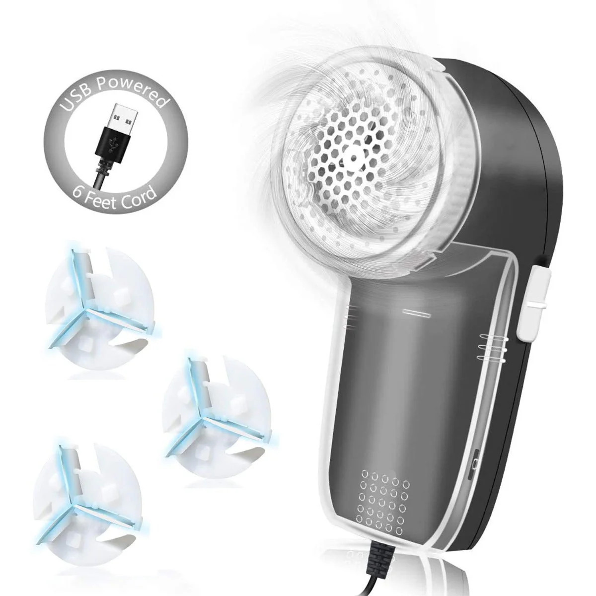 Fabric Sweater Shaver, Stainless Steel for Home (Black)