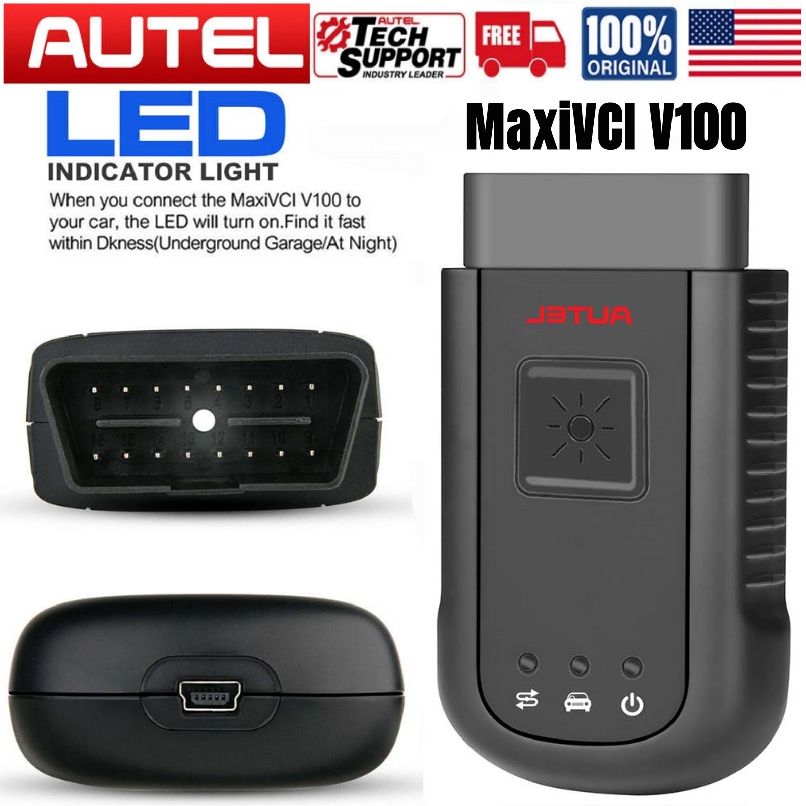 Autel MaxiSYS VCI100 Bluetooth Diagnostic Interface for MS906BT/MS906TS/MK906BT
