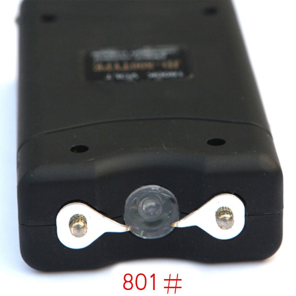 Black 801 380 BV Micro Stun Gun Self Defense W/ 1 Bottle Free Pepper Spray