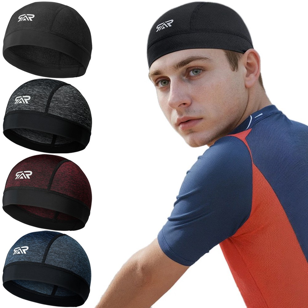 Cooling Breathable Mesh Skull Cap Moisture Wicking Bike Helmet Liner Beanie Hat
