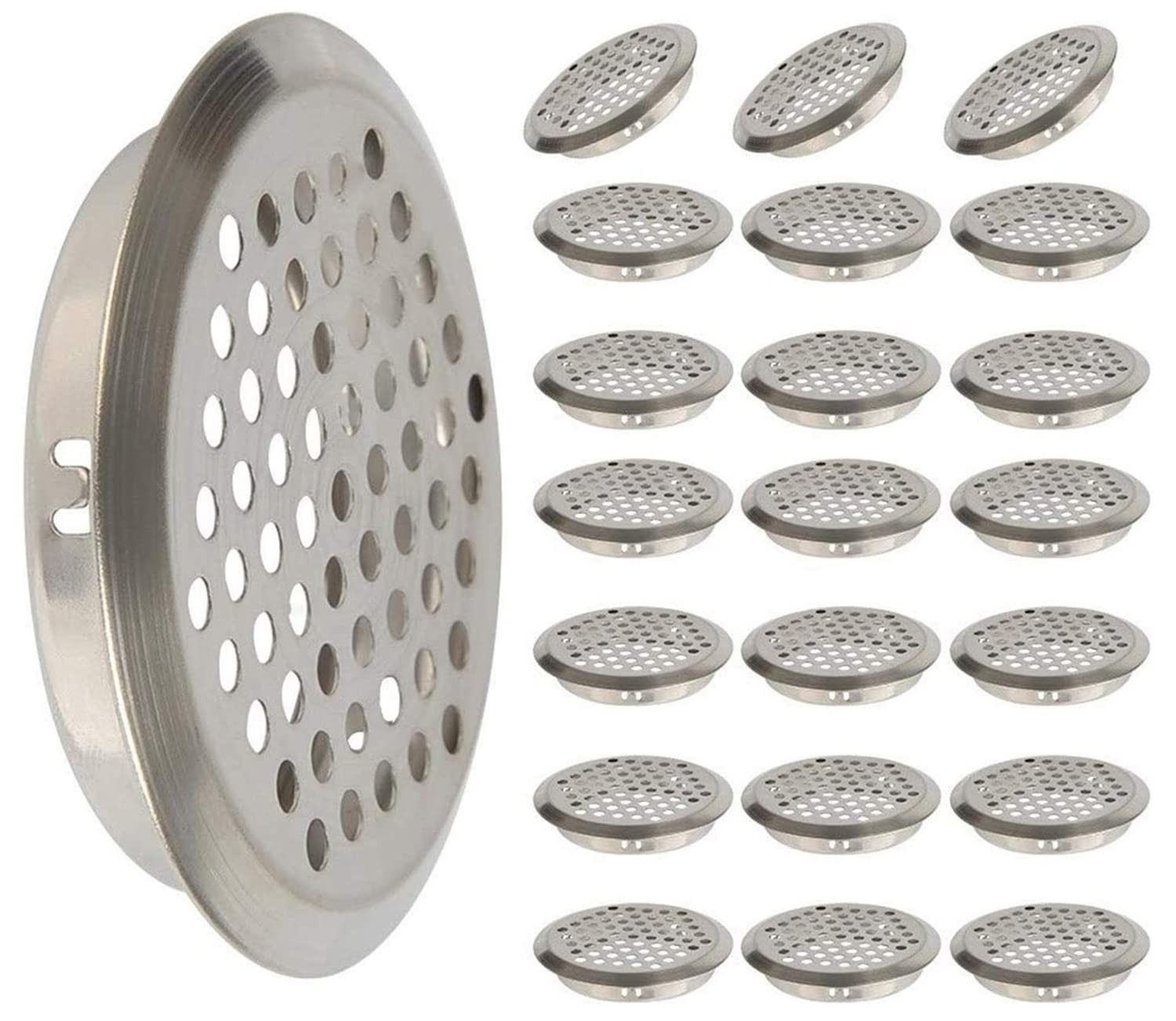 20Pcs Air Vents 2 Inch Circular Soffit Vent Stainless Steel round Vent Mesh Hole