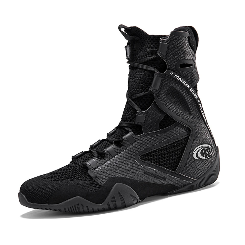 Men Professional Breathable Wrestling Shoes Non-Slip Gym Training Boxing Boots