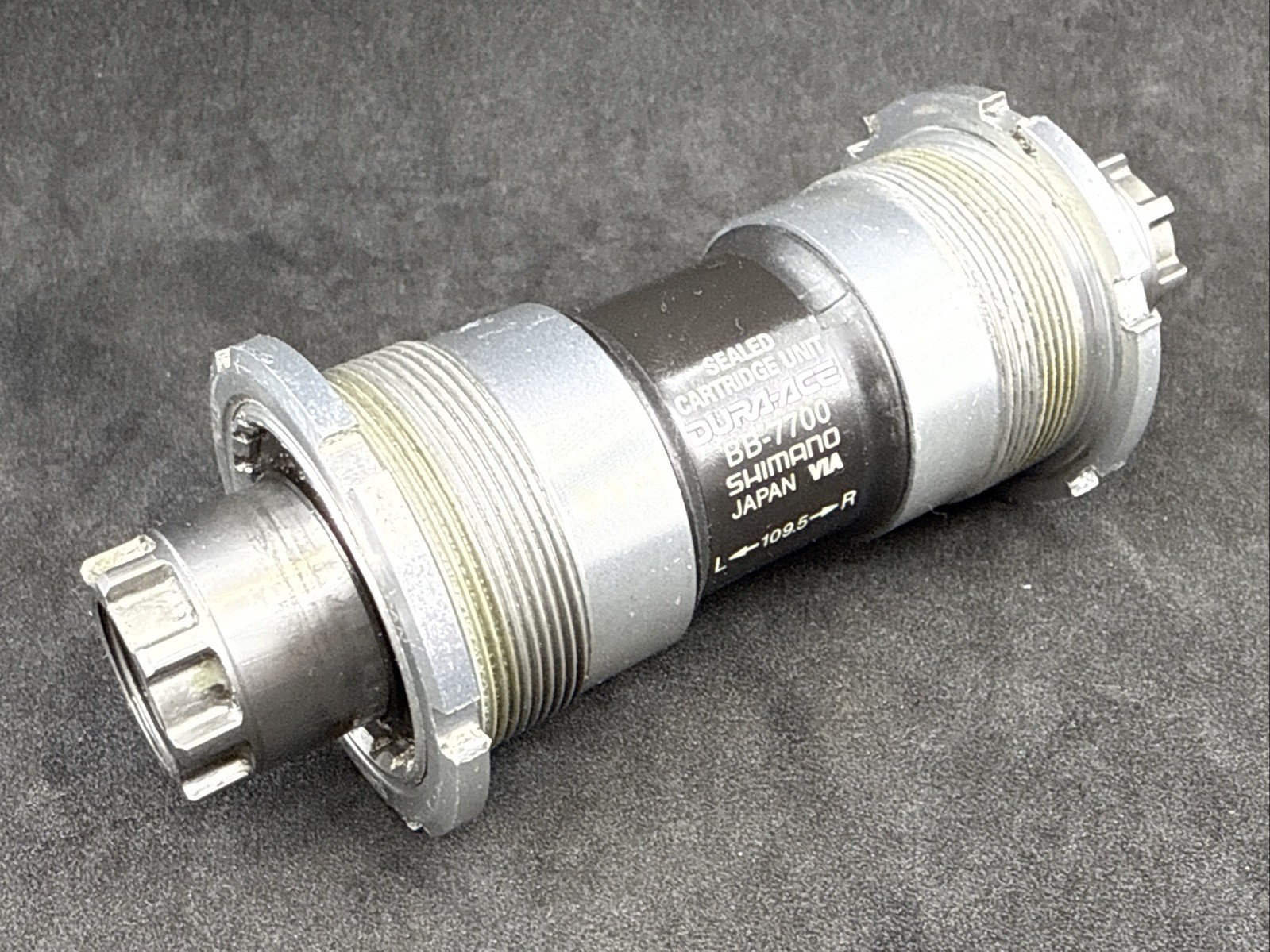 Shimano Dura-Ace BB-7700 109.5mm Spindle Double English BSA Bottom Bracket 9spd