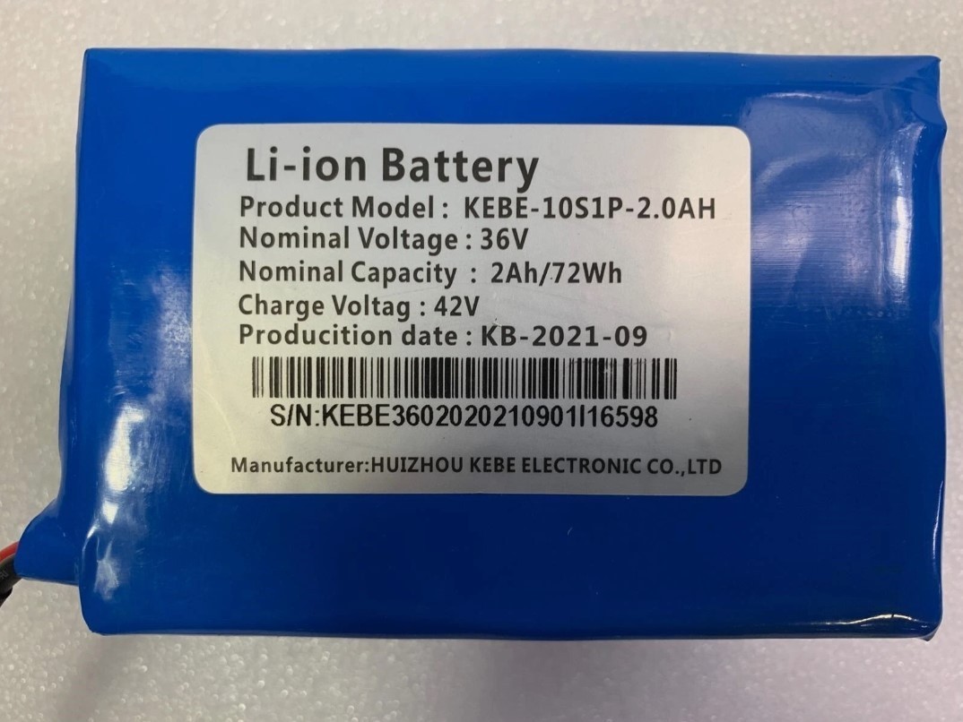 Hover-1 I-200 Hoverboard Battery Replacement KEBE-10S1P-2.0AH 36V 2Ah 72Wh