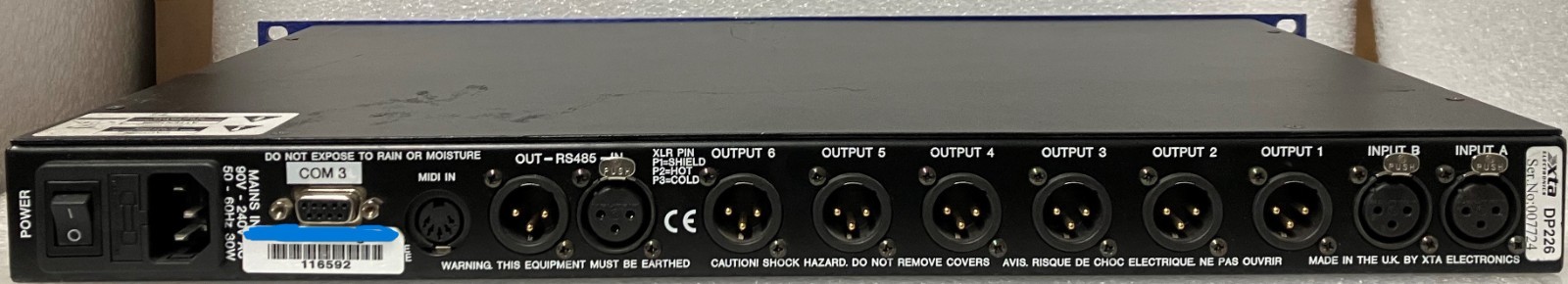 XTA Electronics DP226 Speaker Management System DSP Based Audio Processor