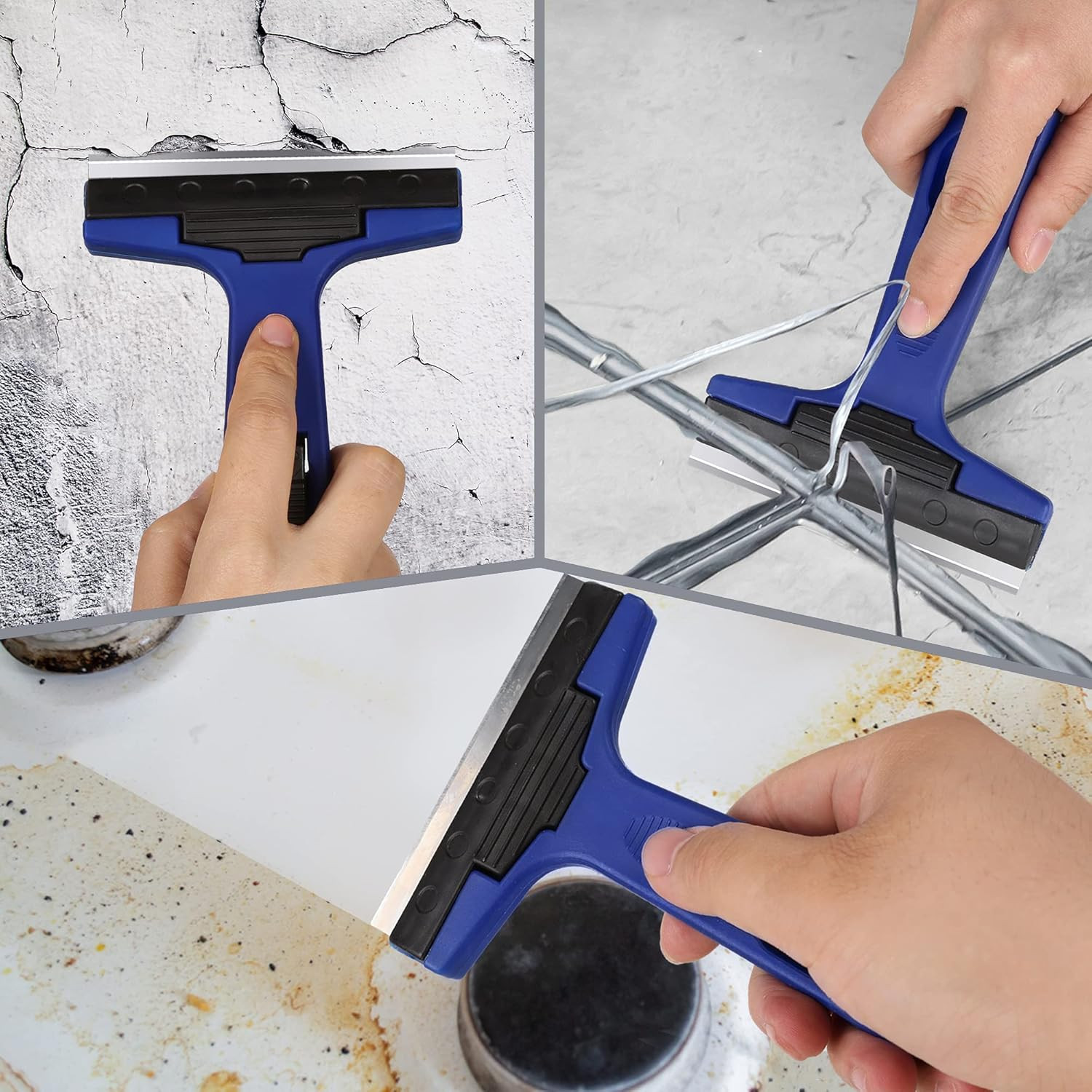 4" Razor Blade Scraper Tool with 10 Replacement Blades Paint & Sticker Removal