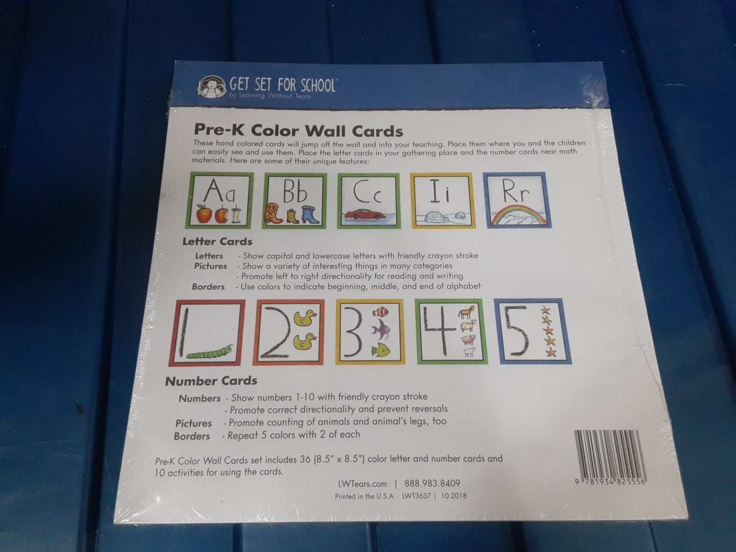 Pre-K Color Wall Cards, Get Set For School, Learning Without Tears, Brand New