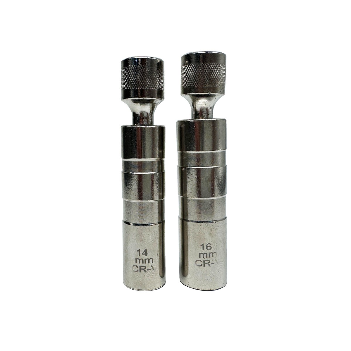 14mm & 16mm Thin Wall Magnetic Swivel Spark Plug Socket 12-Point Removal Tool