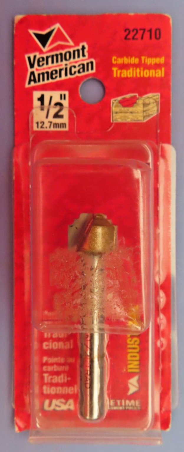 Vermont American Carbide Tipped Traditional Router Bit 1/2"  #22710