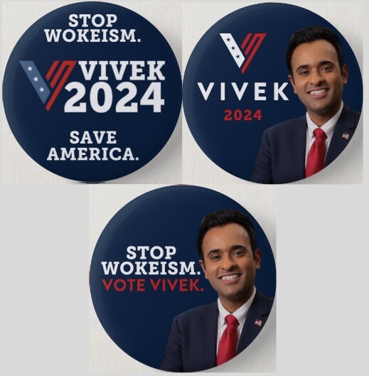 Vivek Ramaswamy President 2024 Pinback Buttons LOT Republican Political 2.25"