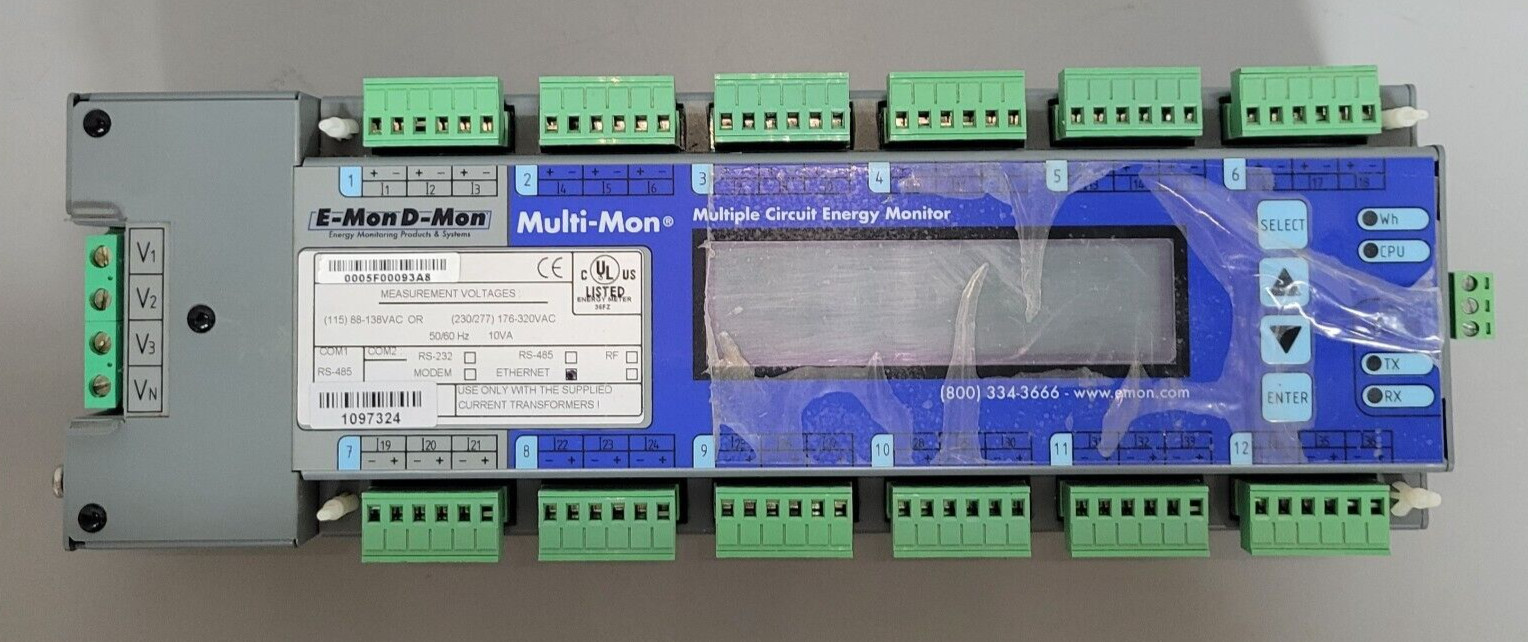 Honeywell E-Mon Multi-Mon Branch Circuit RS485 IP Smart Meter (R22)