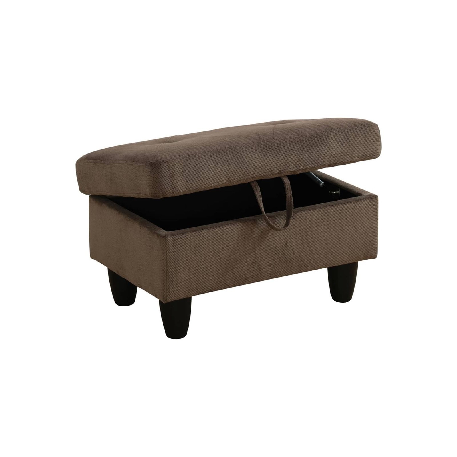 29" Storage Ottoman Bench W/ Lift Top Home Office Flannel Brown