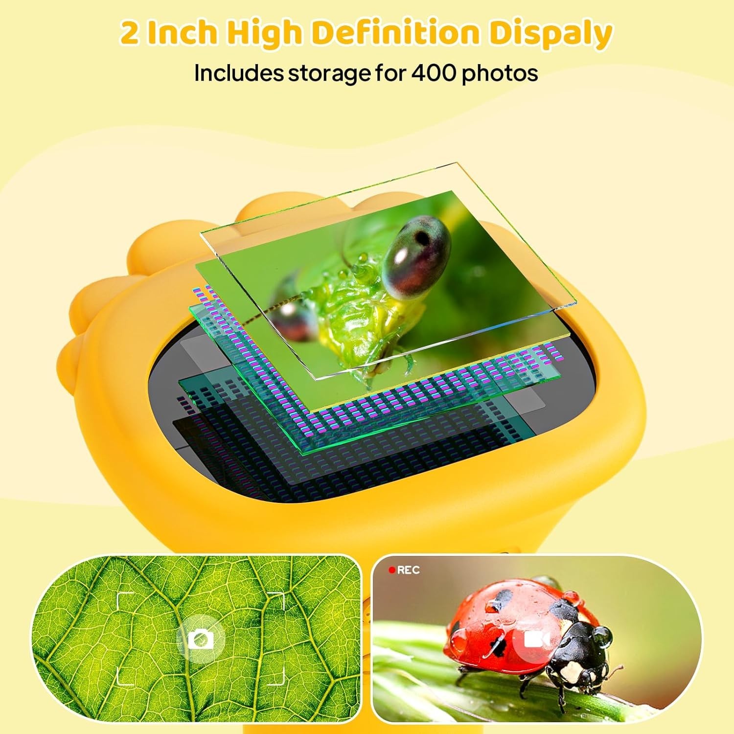Kids Microscope - 1000X Portable Microscope for Kids, Photo & Video Miniscope...