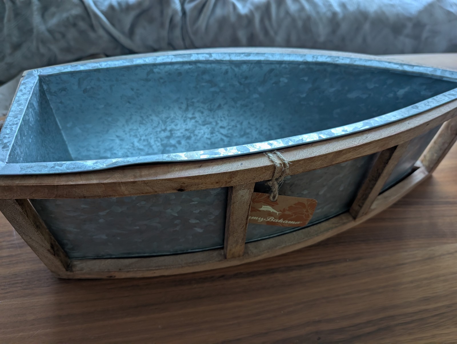 NEW Large TOMMY BAHAMA Boat Nautical Galvanized  ICE BOTTLE BUCKET Anchor gift