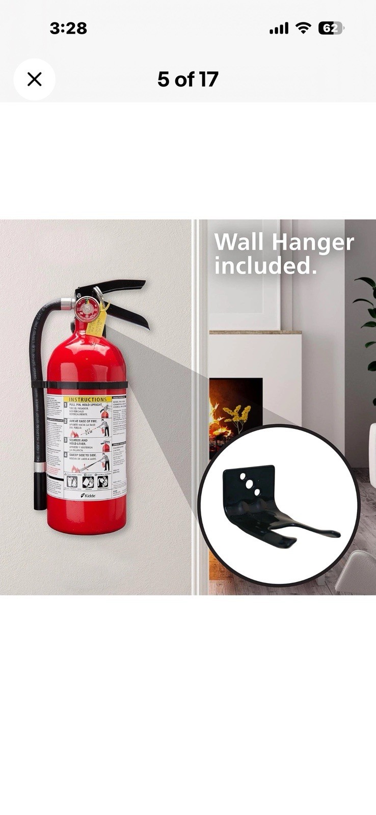 Kidde Pro 210 Fire Extinguisher - Rechargeable, Multi-Purpose Home & Office