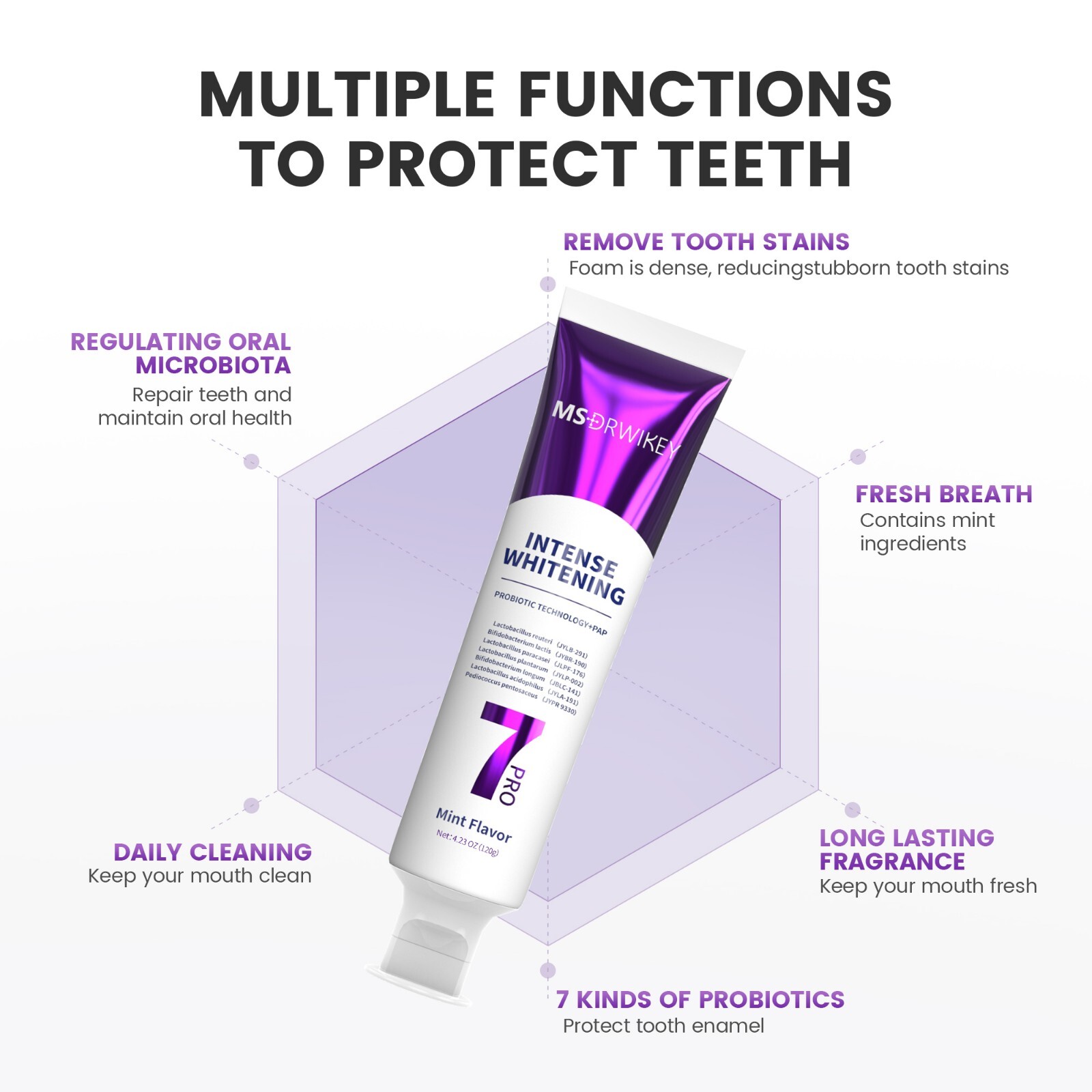 MSDRWIKEY SP-6 Whitening Toothpaste & 7-Pro Whitening Toothpaste – 2-Packs