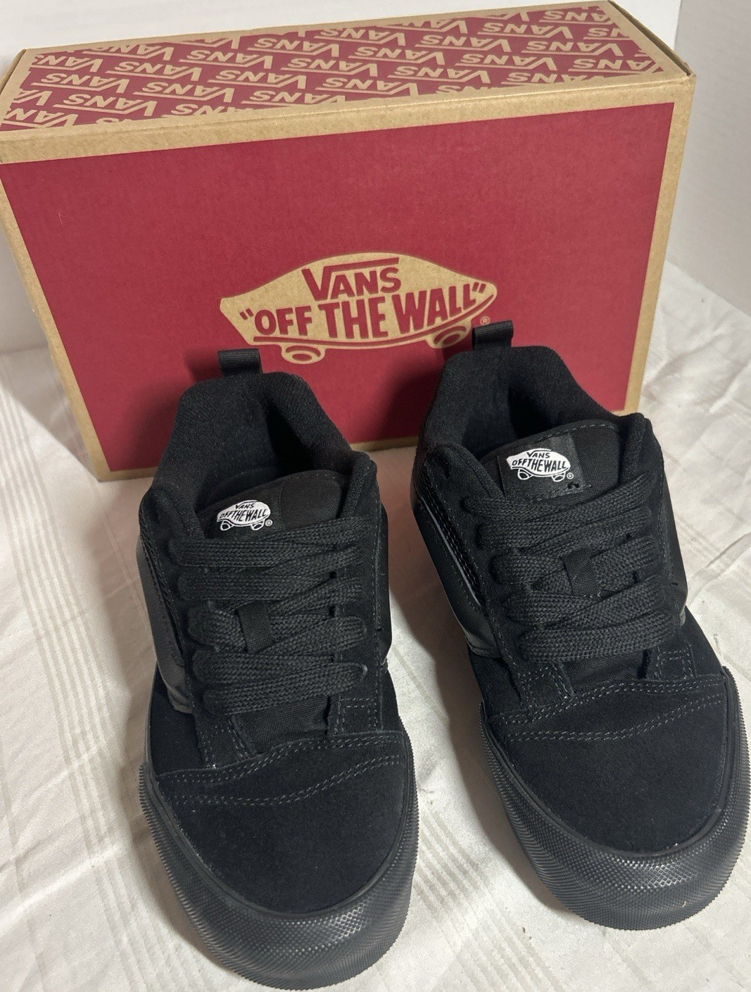 Vans Knu Skool Black Black Skate Shoes Men’s 6 Women’s 7.5 VN0009CBKA New Box