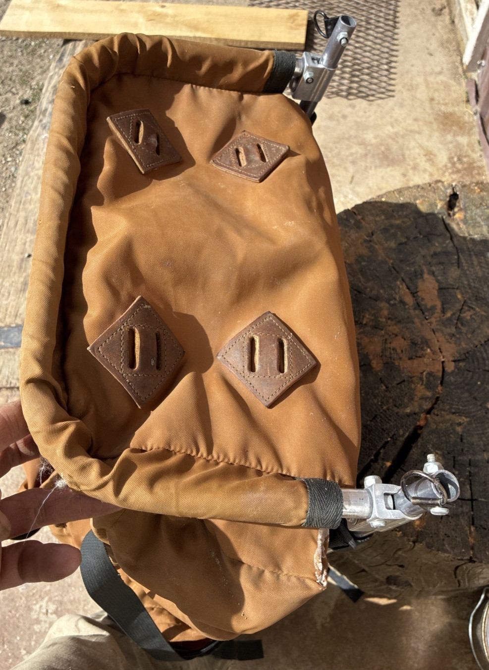 vintage jansport external frame backpack Brown