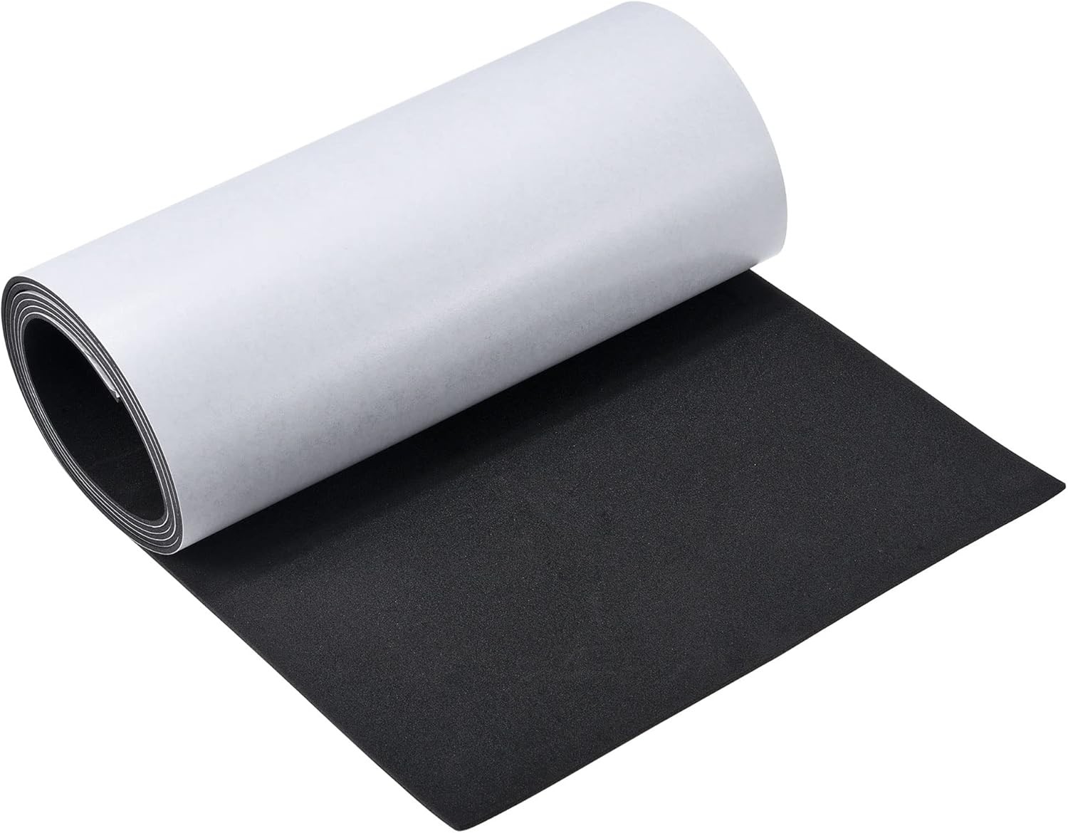 MECCANIXITY EVA Foam Sheets Black Self Adhesive Back 6.56ft x 11.8 2mm,