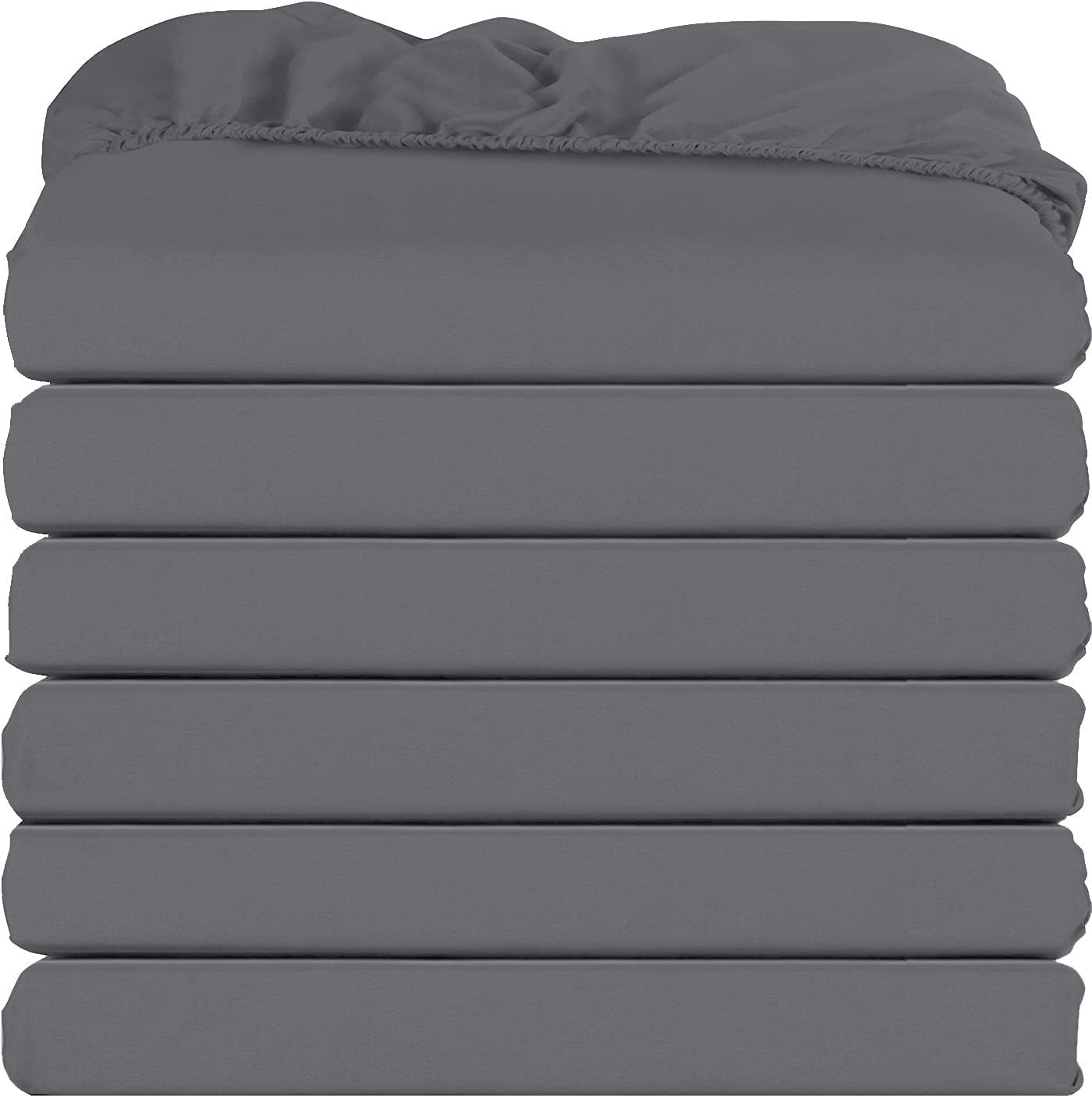Queen Fitted Sheets - Bulk Pack of 6 Bottom Sheets