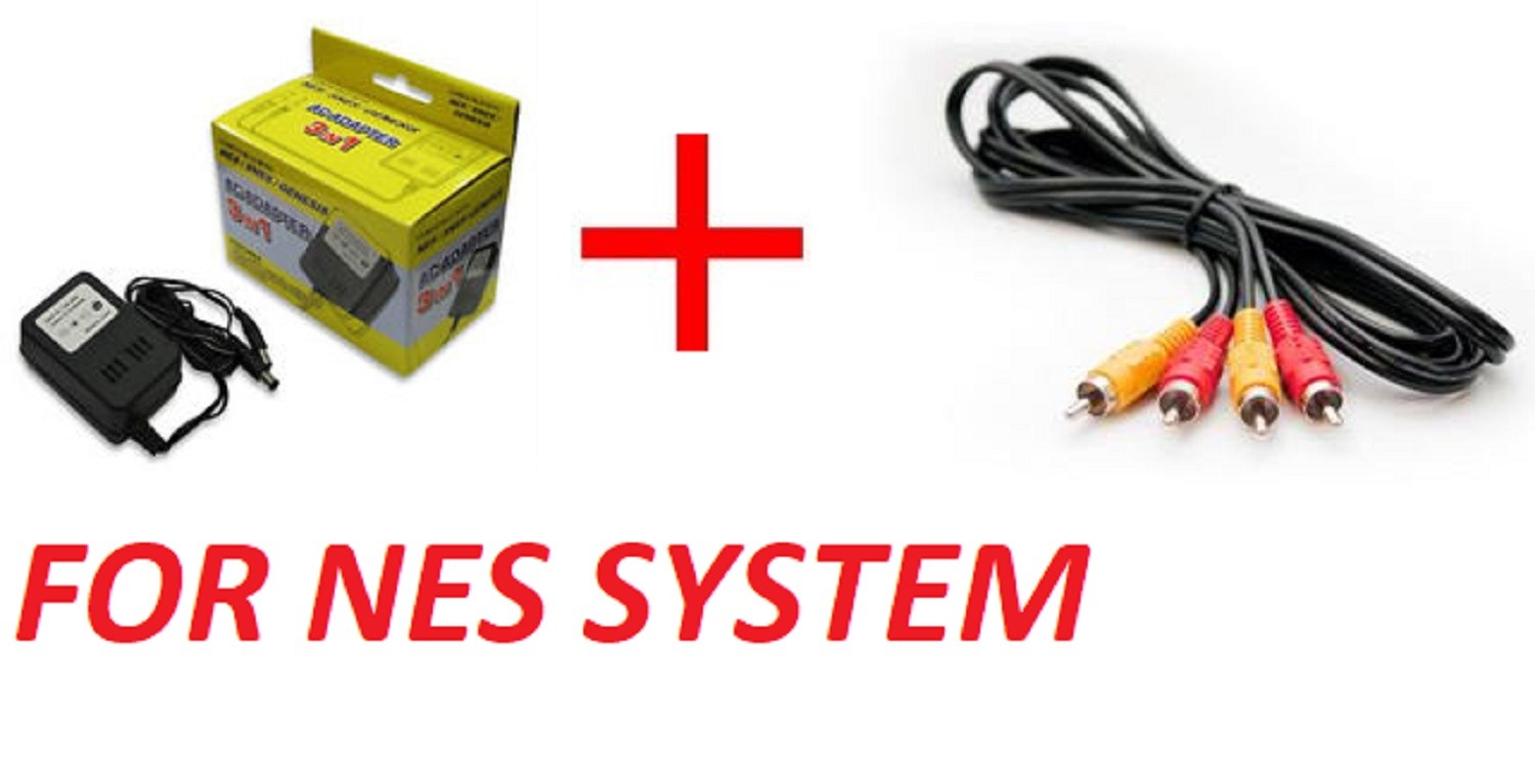 NES Original NES Hookup Connection Kit AC Adapter Power Cord + AV Cable