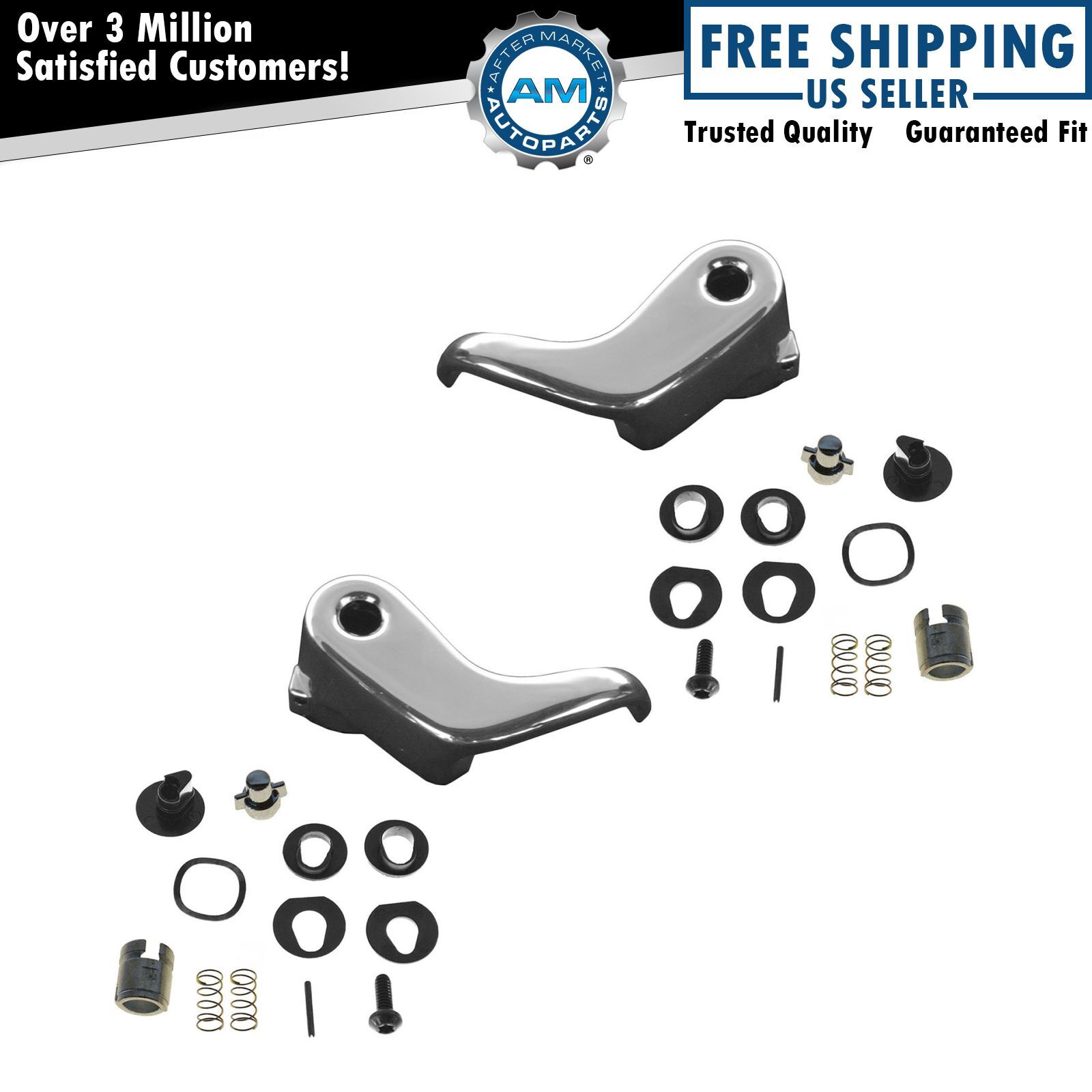 Locking Vent Window Handle Chrome Pair Set for Chevy GMC Blazer Jimmy Suburban