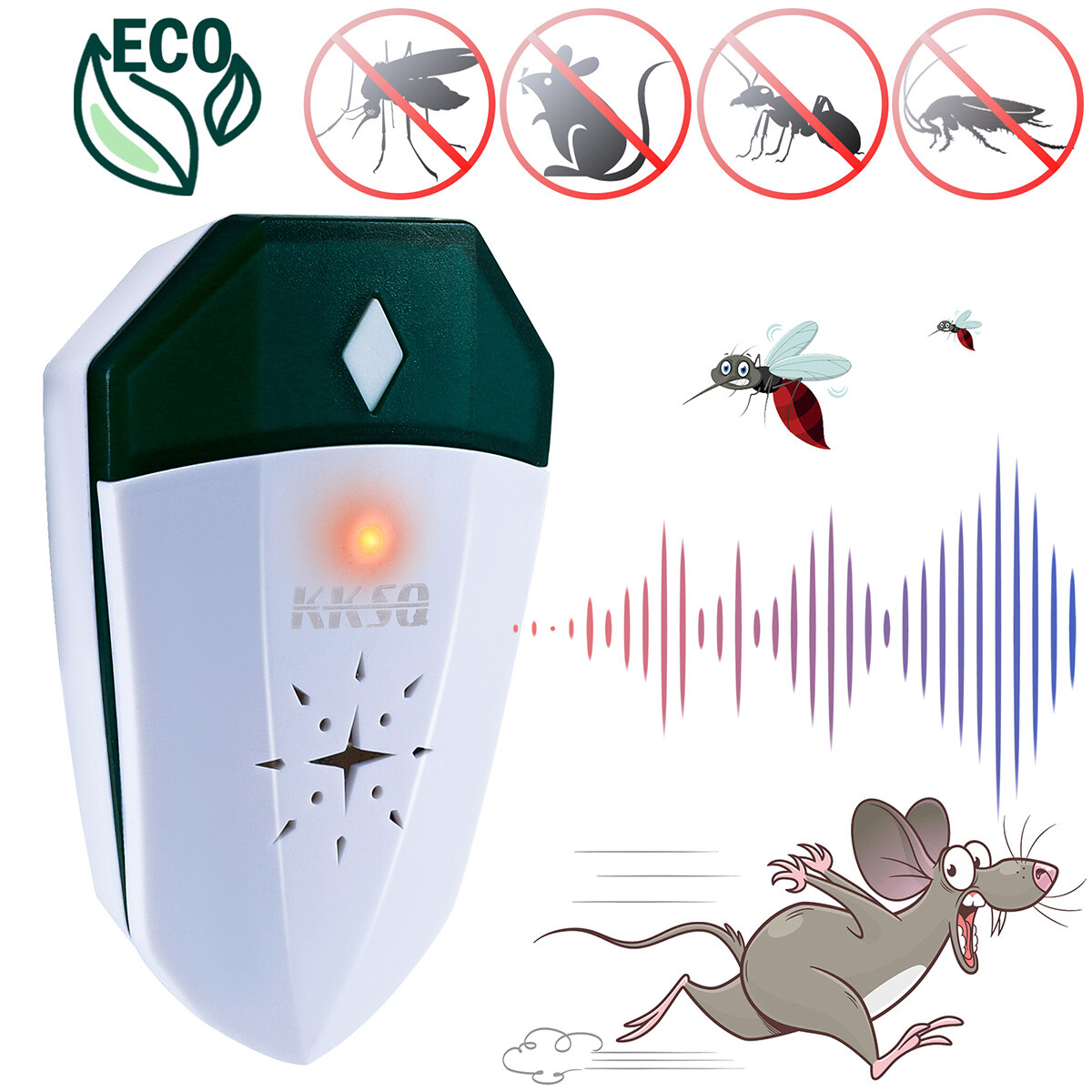 Ultrasonic Pest Reject Control Plug-In Electronic Repellent Mice Rat Repeller
