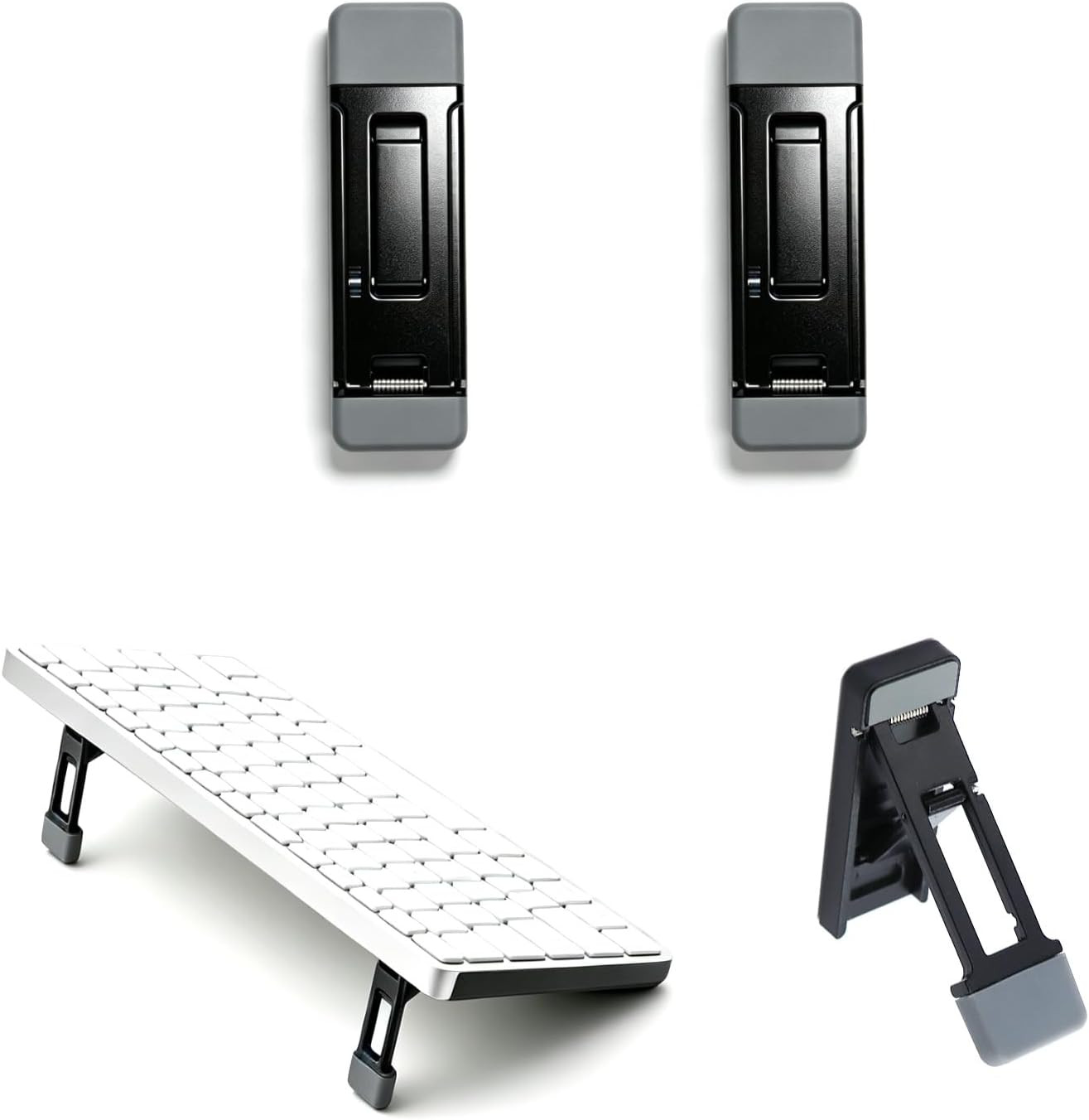 Keyboard Riser,2 Pcs Portable Laptop Stands Foldable Small Lifter Feet