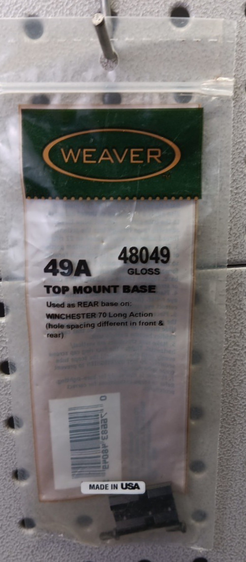 Weaver Top Mount- 08049 (49A), Gloss Black, MFG# 08049 (bn)