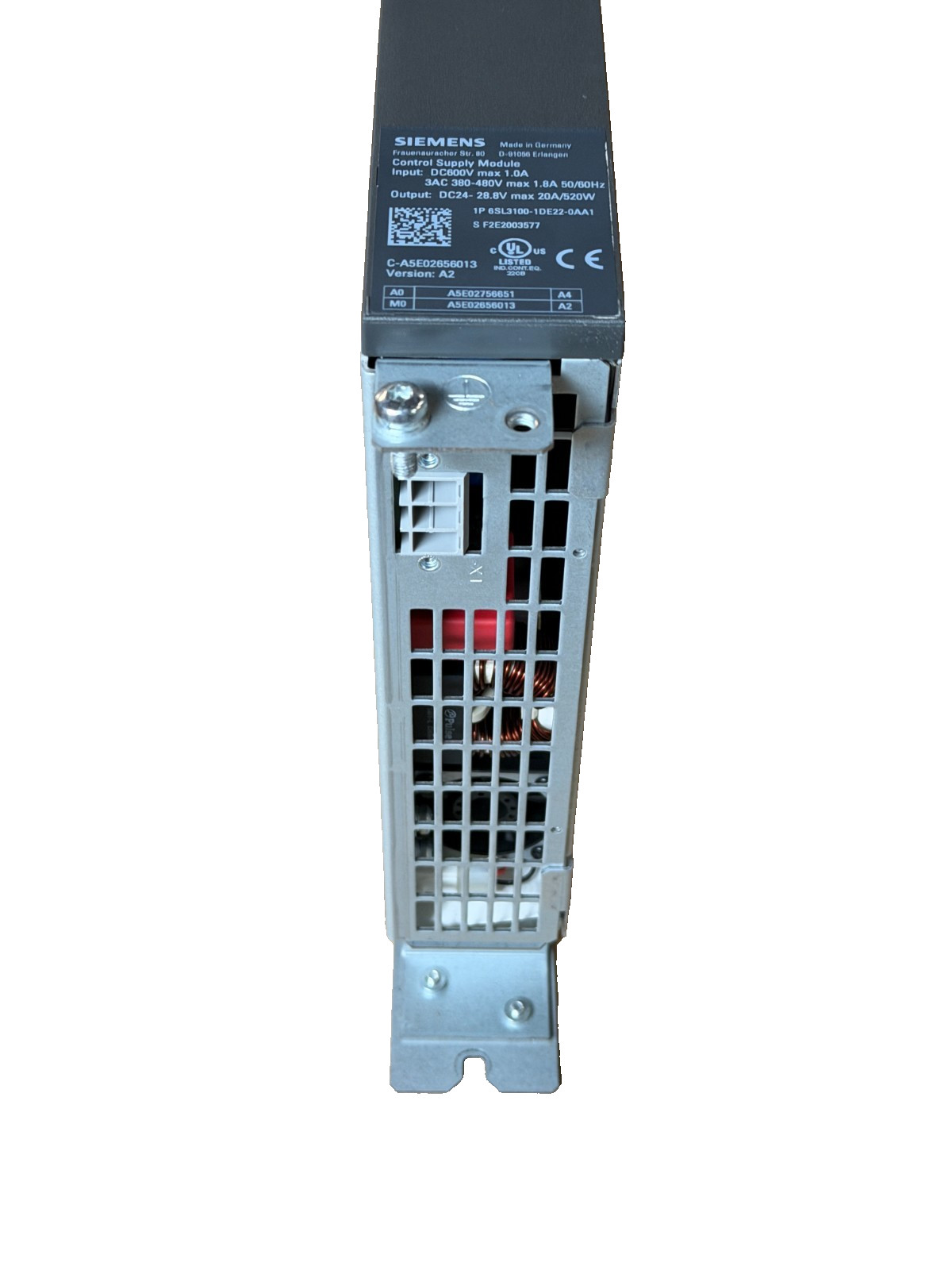 Siemens 6SL3100-1DE22-0AA1 Control Supply Module