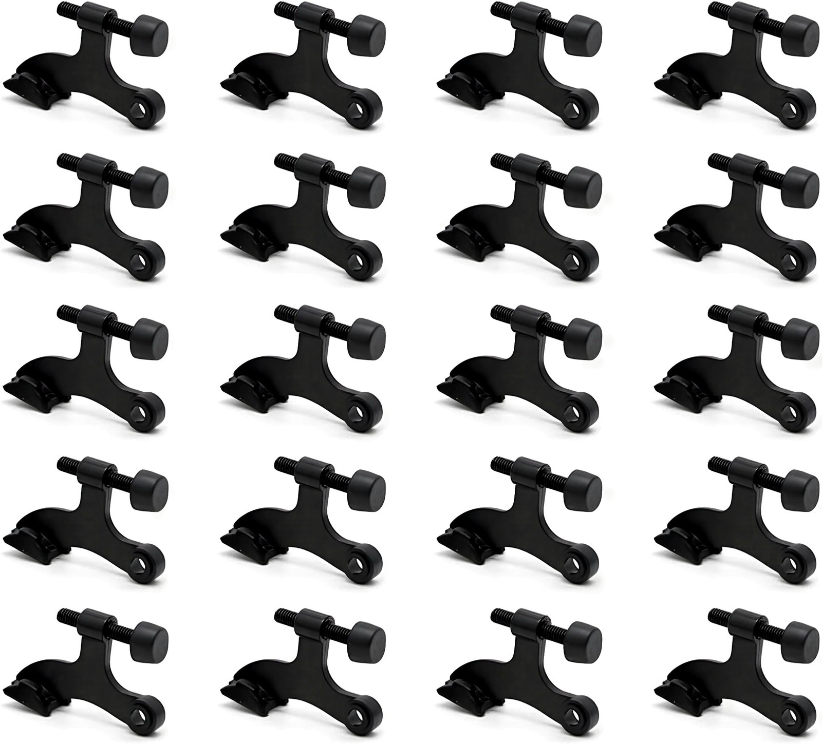 20 Pack Hinge Pin Black Door Stopper, Adjustable Heavy Duty Hinge Pin Door St...