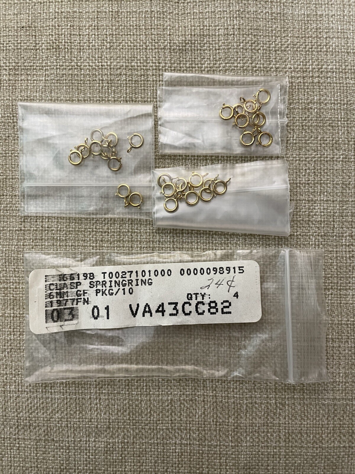 Spring Ring Claps In 14K Gold filled 6mm, 29 In total,  Brand New