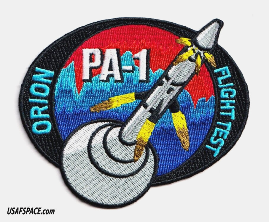 ORION PA-1 PAD ABORT 1 FLIGHT TEST -NASA- Orion Launch Abort System- SPACE PATCH