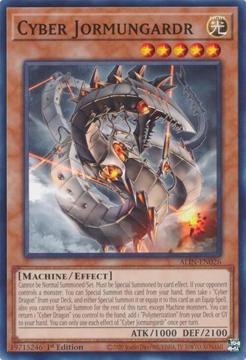 Yugioh Cyber Jormungardr 1st Edition Common ALIN-EN026 NM