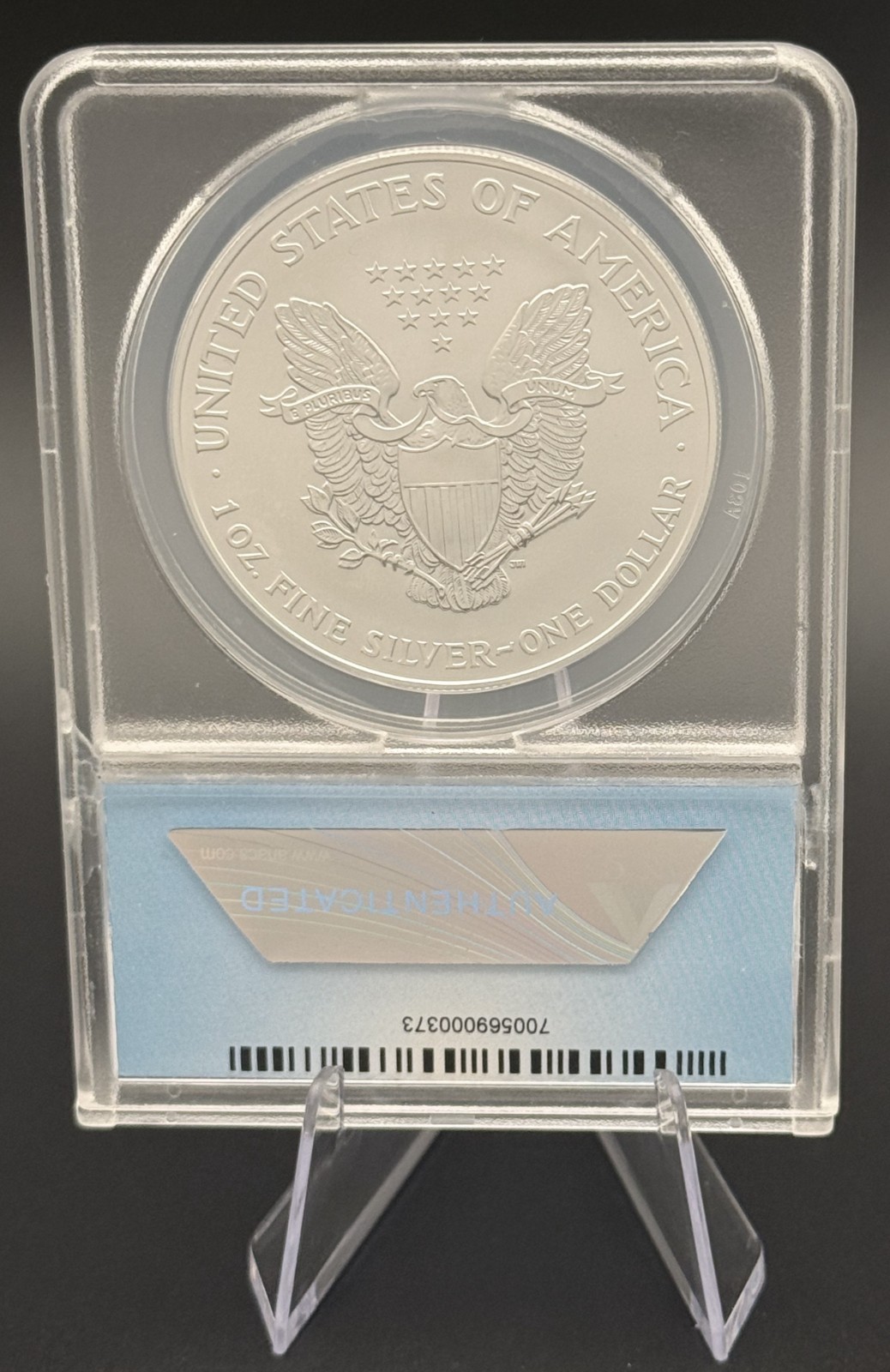 2001 $1 Silver Eagle MS70 ANACS CERT (AO)