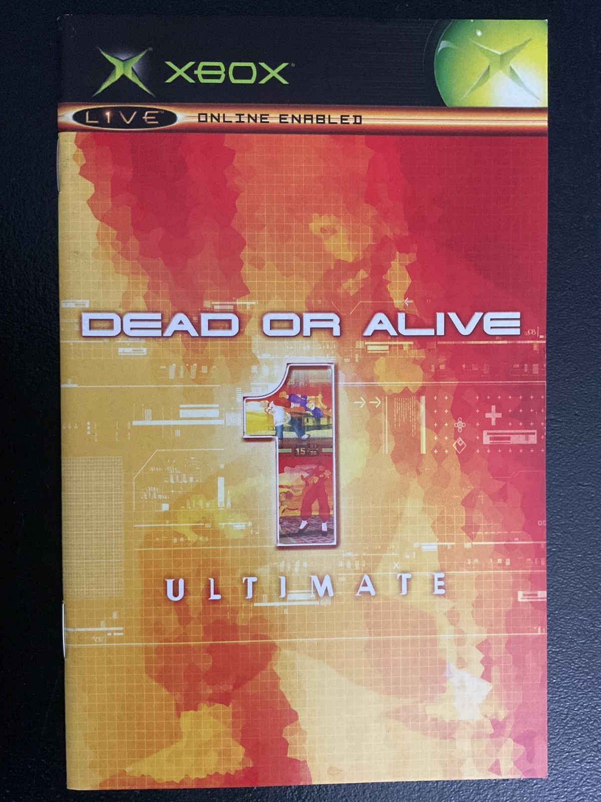 Dead or Alive 1 Ultimate Microsoft Original XBOX Instruction Manual Only